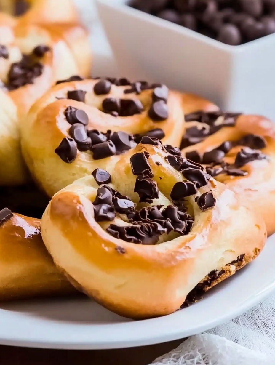 A plate of chocolate covered doughnuts.