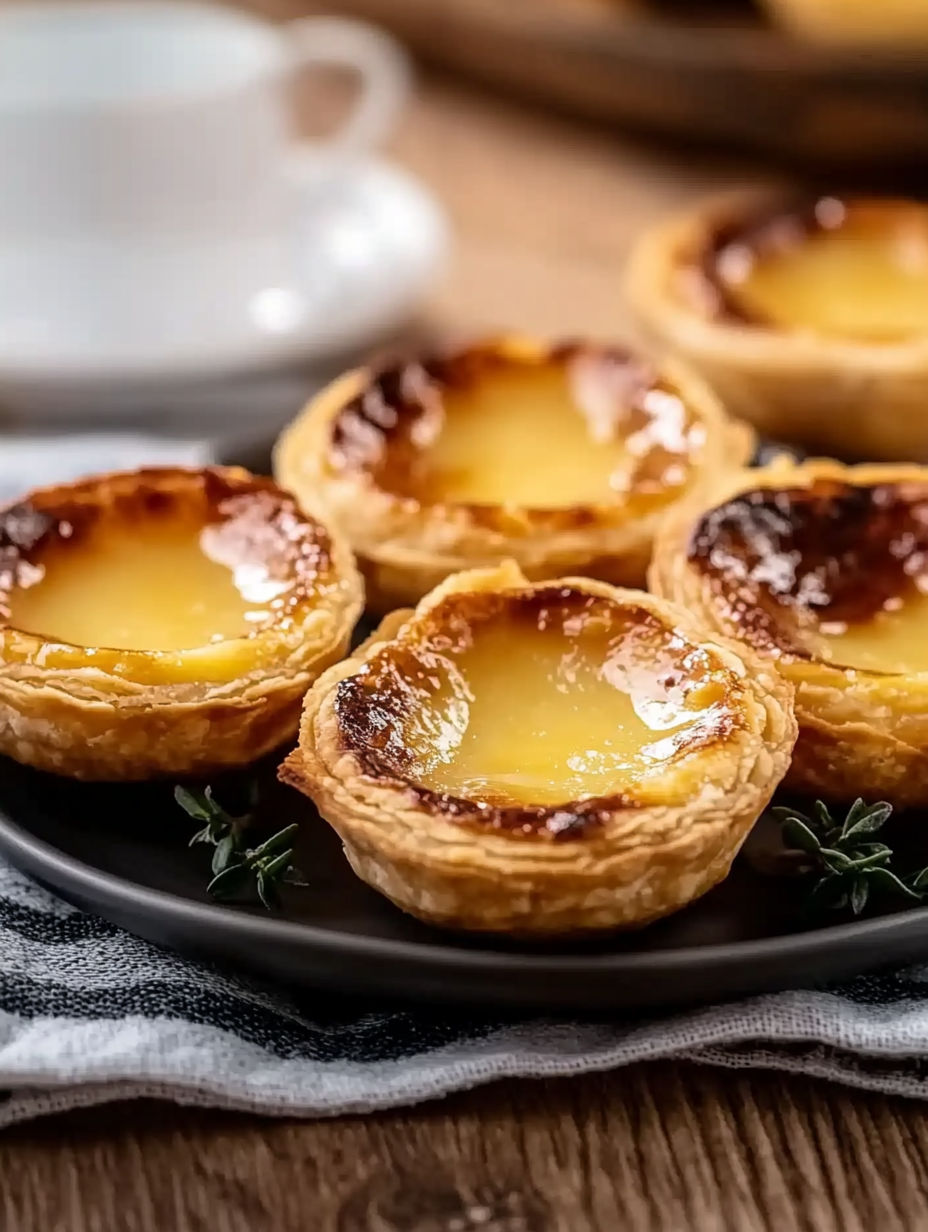 A plate of four small pastries.