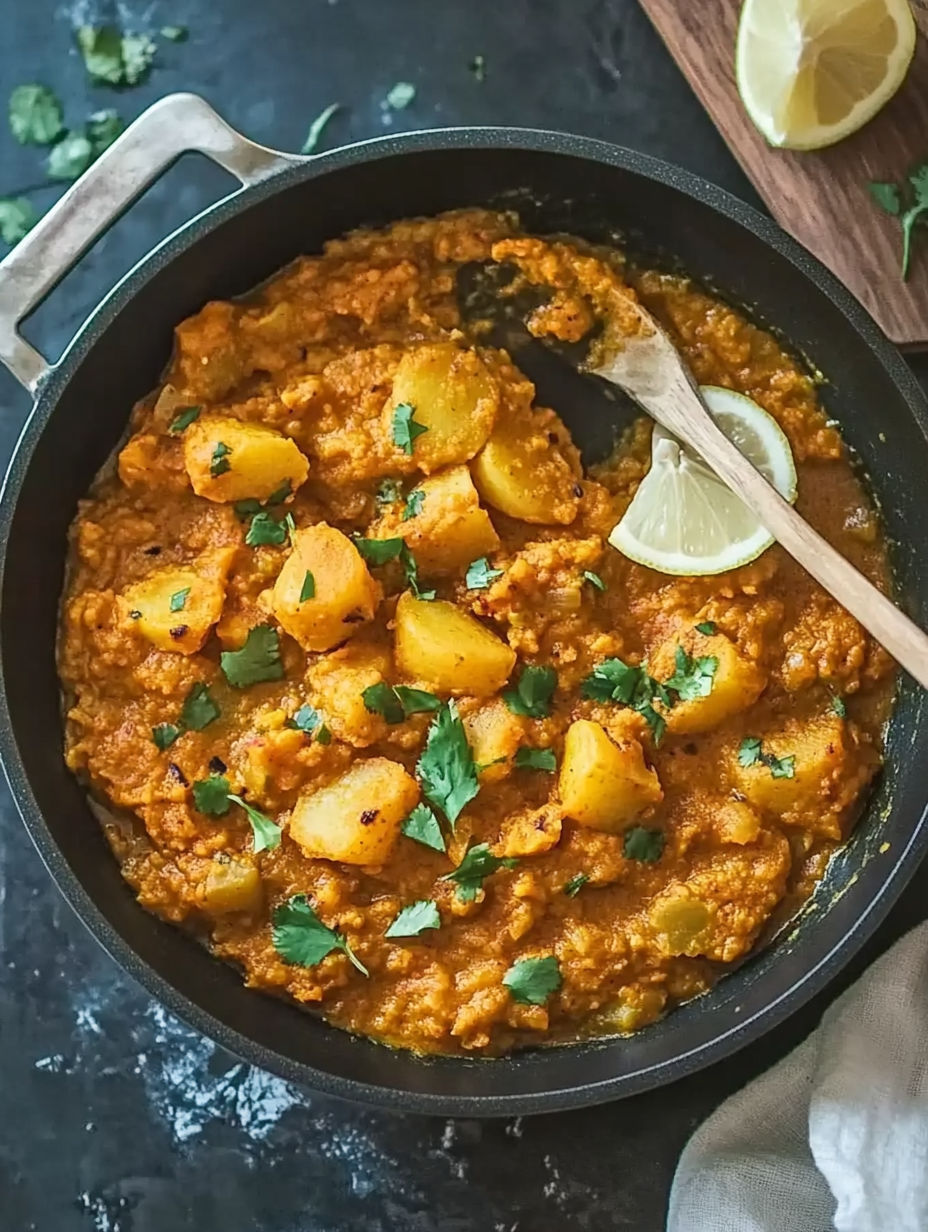 A bowl of food with a spoon in it.