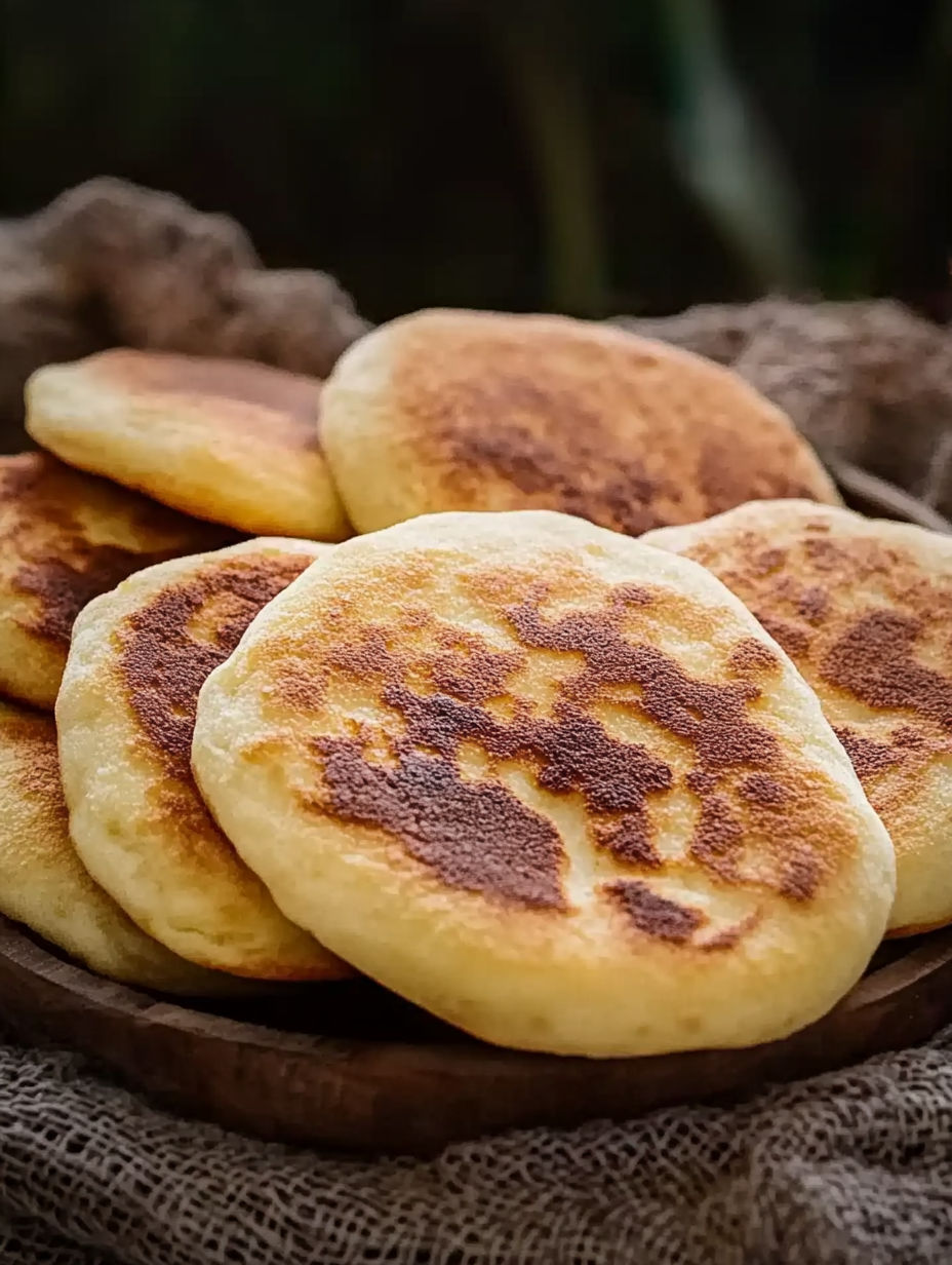A plate of brown pancakes.