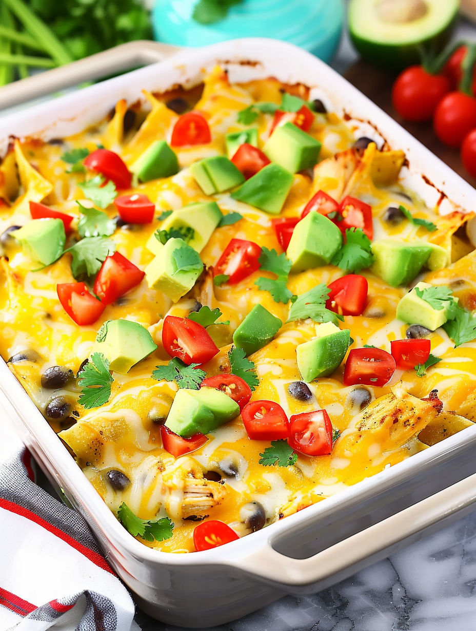 A dish of food with a variety of ingredients.