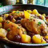 Tajine volaille fruits moelleux