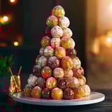 A tower of croquembouche.