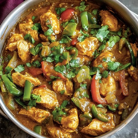 Un sauté fumant de poulet épicé, légumes colorés et herbes fraîches.