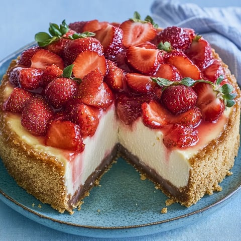 Gâteau moelleux au fromage et fraises