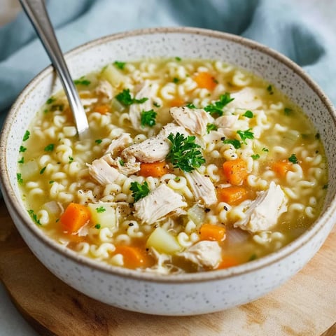 Savoureuse soupe poulet