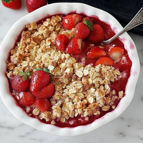 Crumble aux fraises et flocons d'avoine