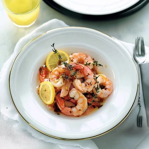 Crevettes à l'ail et citron