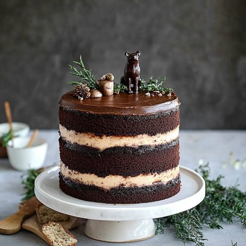 Layer cake au chocolat healthy (gâteau d'anniversaire)