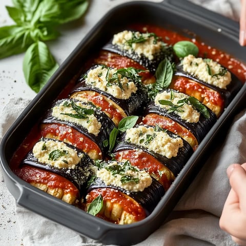 Roulés Aubergine Ricotta