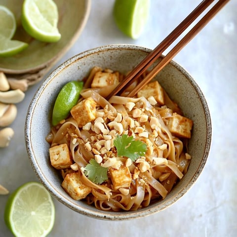 Pad Thaï au tofu et sauce cacahuète