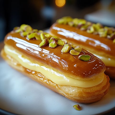 Éclair Orange Pistache