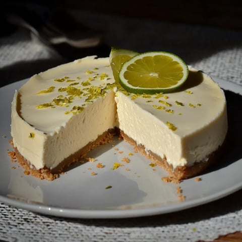 Une tartine de glace avec une lime sur le dessus.