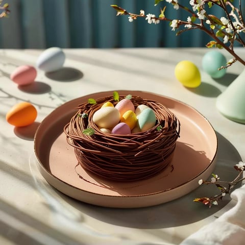 Nid de Pâques au chocolat