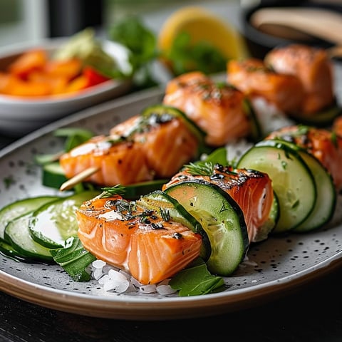 Brochettes saumon de Norvège