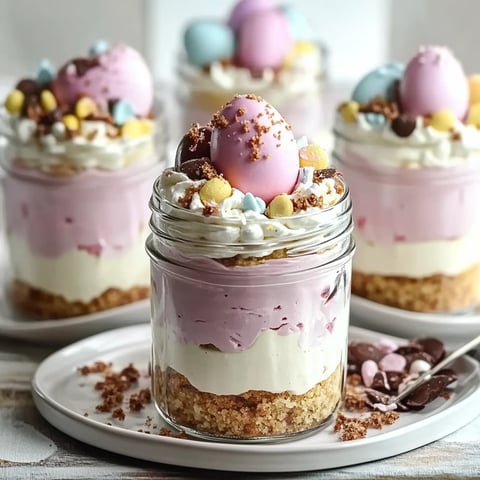 Pots de cheesecake crémeux pâques