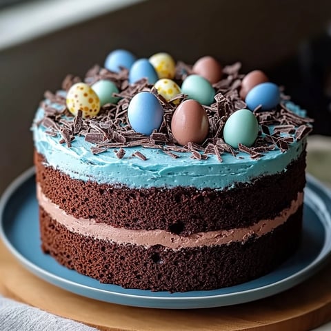 Robin's Egg Chocolate Cake