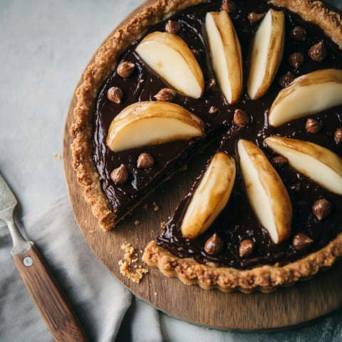 Tarte au Poire Chocolat et Noix de Grenoble