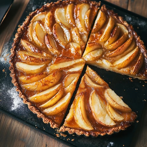 Tarte fine aux pommes caramélisées
