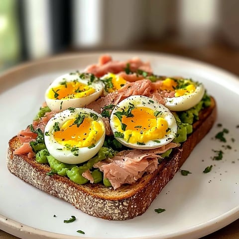 Toast thon avocat oeuf