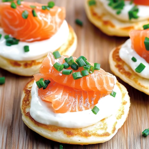 Blinis au saumon fumé et crème