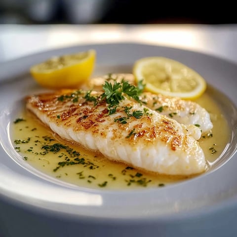 Filets de sole au citron et persil