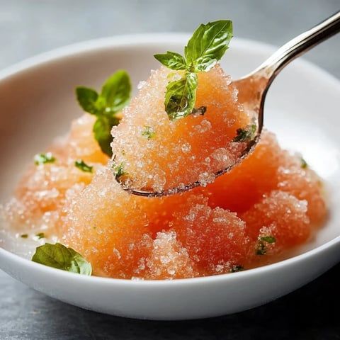 Granité melon basilic