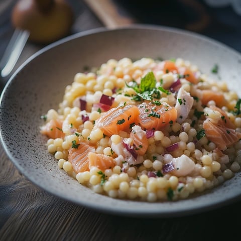 Salade de pâtes Perles au Saumon