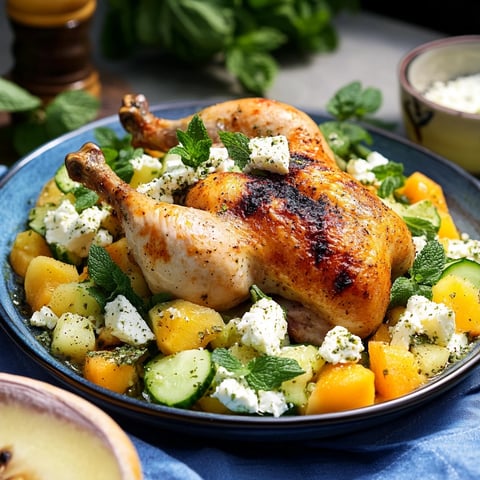 Poulet rôti d'été et sa salade
