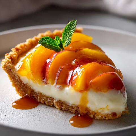 Tarte pêche et mascarpone