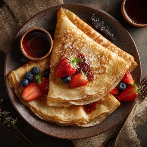 Crêpes saines sans sucre, sans gluten et sans lactose