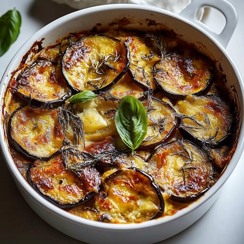 Une casserole de gratin Aubergines, pommes de terre et tomates.