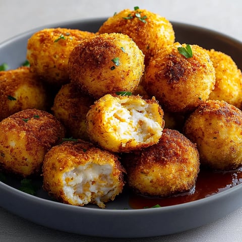 Une assiette de croquettes de poulet fait maison.