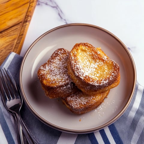 Une assiette contenant des brioche perdue façon Cyril Lignac.