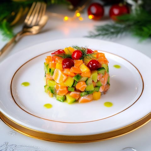 A plate of food with a fork and a knife.