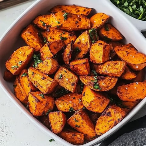 A bowl of baked sweet potatoes.