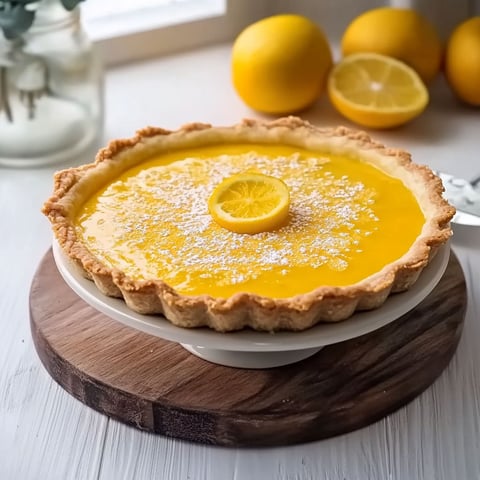 A slice of tarte légère orange et citron au fromage blanc 0% on a plate.