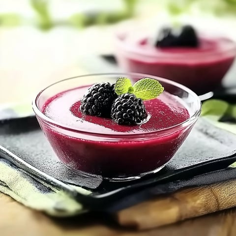 A bowl of mousse with berries on top.