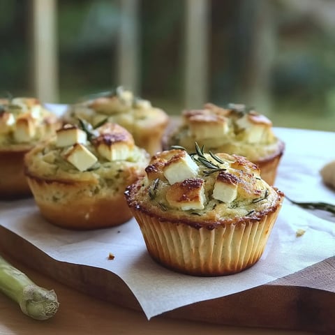 Muffins with cheese and herbs.