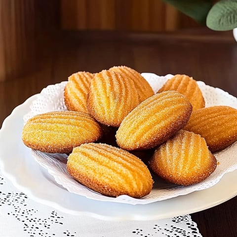 A plate of madeleines maison.